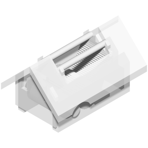 Hamulec sznurka 2 - pinowy (plastikowa rolka) - transparent