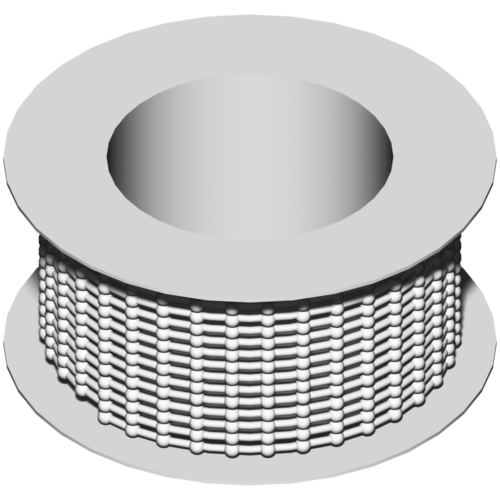 Szpula Pętla - rozmiar 4,5 x 6,0 mm, rozmiar 3,2 x 4,2 mm antracyt